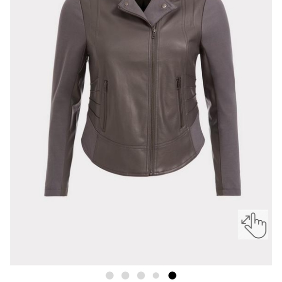 NWT TORRID FAUX LEATHER MOTO JACKET. SIZE 0X - Picture 4 of 4